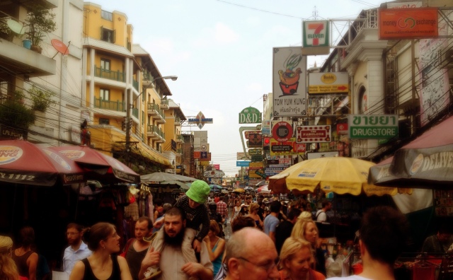 Khaosan Road, the backpacker's district.